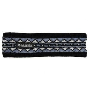 VTG Columbia Wool Knit Fleece-Lined Ski Snow Ear Head Band Aztec Black 90s Y2K